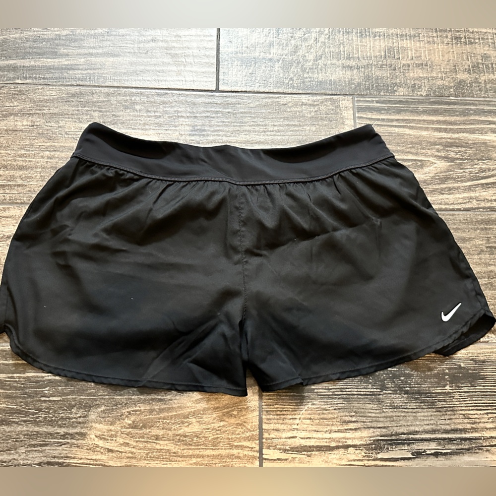 NIKE black swim shorts with built in swim bottom
